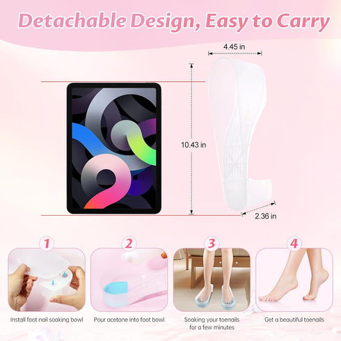 Yokilly Toe Nail Soaking Bowl, 2 PCS Shoe Design Foot Bath Soak Tub for Acetone Proof Pedicure Foot Spa