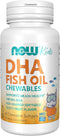 NOW Foods DHA Kids 100 mg, Supports Brain Health, 60 Chewable Softgels