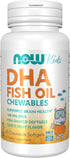 NOW Foods DHA Kids 100 mg, Supports Brain Health, 60 Chewable Softgels