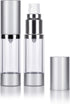 JUVITUS 2 Pack 10 ml Airless Spray Bottle - Refillable Travel Container for Lotion & Creams