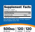 Nutricost Ox Bile Capsules 500mg Per Serving (120 Capsules) - Gluten Free & Non-GMO