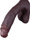 PiiPaa 9 Inch Black Realistic Dildo Feels Like Skin, with Huge Strong Suction