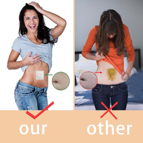 nrsuet Pack (12) Castor Oil Patches,Castor Oil Wrap for Belly Button,Castor Oil Belly Button Patch,Disposable Castor