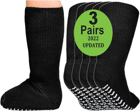 M.B. Leaf Extra Wide Socks for Swollen Feet,Bariatric Socks, Non Slip Cast Sock Diabetic Edema Hospital Oversized
