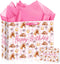 Nefrayd Cowgirl Gift Bag, Pink Western Gift Bag with Card and Tissue Paper,