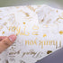 100 Sheets Thank You Tissue Paper Bulk,Thank You Tissue Paper for Small Business,Packaging Tissue Paper for Gift Bags,Thank You Packaging Tissue Paper,14 x 20 Inch (Gold) by Hi Sasara