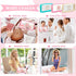 Personalized Initial Letter Clear Makeup Bag - Preppy Small Nylon & PVC Cosmetic Zipper Bag for Travel