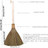 Natural Whisk Sweeping Hand Broom, Vietnamese Broom for Cleaning, Decorative Broom, 12.2" Width, 26.38" Length