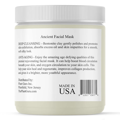 Plant Guru 1 lb. Indian Healing Clay - 100% Natural Sodium Bentonite Clay Powder for Deep Pore Cleansing