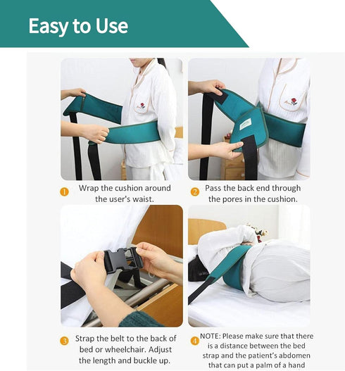 Lmaray Anti-Fall Bed Restraint Strap for Elderly, Medical Restraints for Hospital Bed and Wheelchair Seat Belt, Long