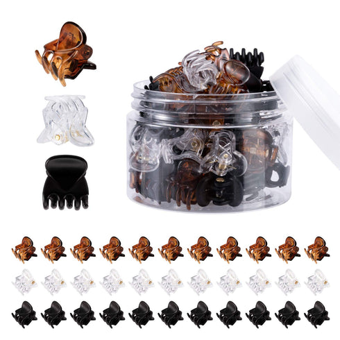 YOHAMA 36 Pcs Durable Mini Hair Claw Clips, Strong Grip for Kids and Adult Hairstyles, 3 Colors