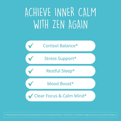 KSM-66 11-in-1 60 (30 Zen Again Cortisol Manager with Ashwagandha | Cortisol Supplements for Women | Complex | Herbal
