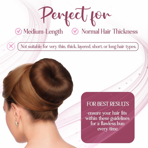 Women's Hair Bun Maker French Twist Hair Fold Wrap Snap by Andlane (1 Brown, 1 Dark Brown)