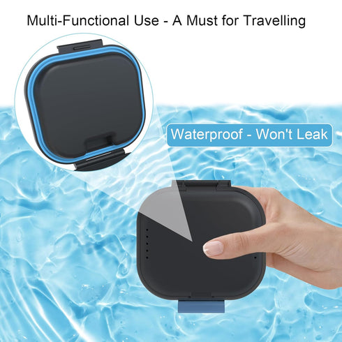 BVN Leakproof Denture Cup, Upgraded Storage Bath Box with Filter for Soaking Dentures, Travel Cleaning Case