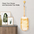 Lambswool Duster, 19.6 inches Long, Solid Wooden Handle, Flexible Head, Natural Feathers for Cleaning Wall, Desk