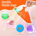 Xaajooio 500 6x8 Inch Pcs Multicolor Plastic Goodie Bags with Handles Bulk Party Favor Gift Bags for Birthday Christmas