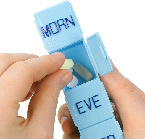 Apex Large 7 Day Weekly Pill Organizer, 4 Times a Day, Easy-Open