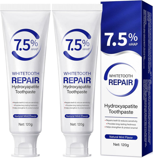HUALIJIA 2 Pack Hydroxyapatite Toothpastes for Enamel Protection and Tooth Strengthening (4.23 Oz),