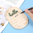 Thinp 5.9 Inch Baby Announcement Sign, Wooden Hello World Newborn Signs Birth Baby Name Plaques Birth Announcement Sign