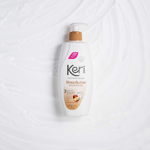 Keri Nourishing Shea Butter Body Lotion, 15 Ounce for Hydration