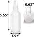JUVITUS 4 oz / 120 ml High Shine Gloss White Glass Boston Round Bottle with White Fine Mist Spray (6 pack) by JUVITUS