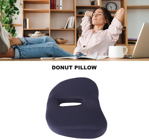Orthopedic Donut Seat Cushion - Soft & Breathable in Navy Blue