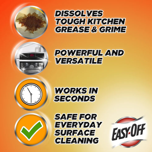 Easy-Off Specialty Kitchen Degreaser Cleaner - Clear Lemon, 16 Fl Oz