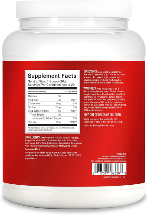 ISO JYM - 20 Servings, Bombsicle Flavor