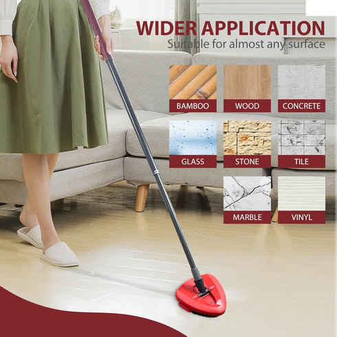 Spin Mop Scrub Brush Head, Triangle Stiff Bristle Scrubber Mop Head for Bathroom, Kitchen, Bathtub, Tile and Floors