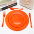 150 Pack Orange Plastic Silverware - Heavy Duty Cutlery with 50 Forks, 50 Spoons, 50 Knives for Parties