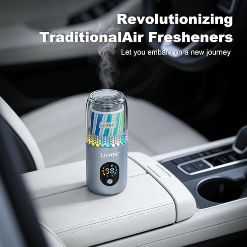 LOMDC 2 Pack, etc.Y12B Waterless Essential Oil Diffuser, Portable Car Diffuser Battery Powered, Mini Scent Air Machine