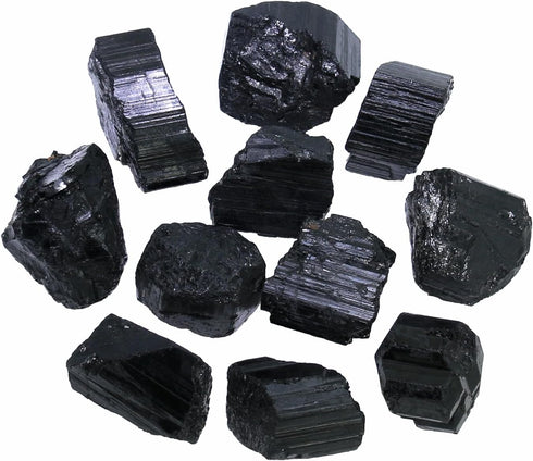 Black Tourmaline Crystals, Bulk Crystals, Crystals and Healing Stones, Rocks for Tumbling, Amathesis Crystal, Raw Crystals Bulk, Calcite Crystal for Decoration, Wicca, Reiki, Chakra, Energy(1LB)