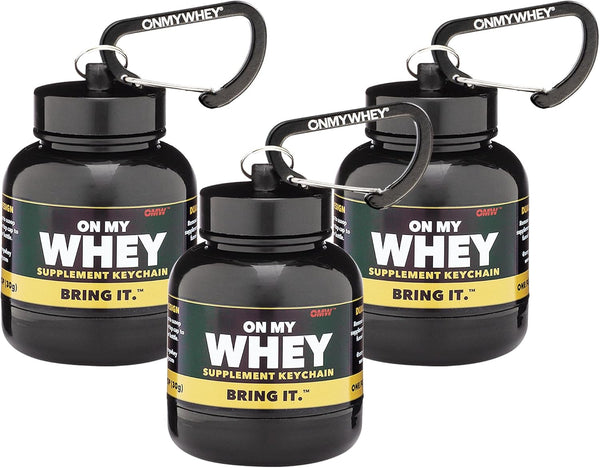 Protein Powder and Supplement Funnel Keychain, Portable Container for Gym, Workouts, Fitness, TSA Approved, Classic