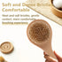 Dry Bath Body Brush with Short Handle, Natural Bristles for Exfoliation and Blood Circulation