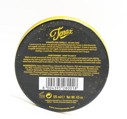 Tenax Strong Hold Water Soluble Pomade with Clean Shine, 4.5 oz