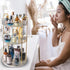 Rotating Makeup Organizer - 3 Tier Lazy Susan Trays for Skincare and Perfume, Transparent Bathroom Counter Organizer