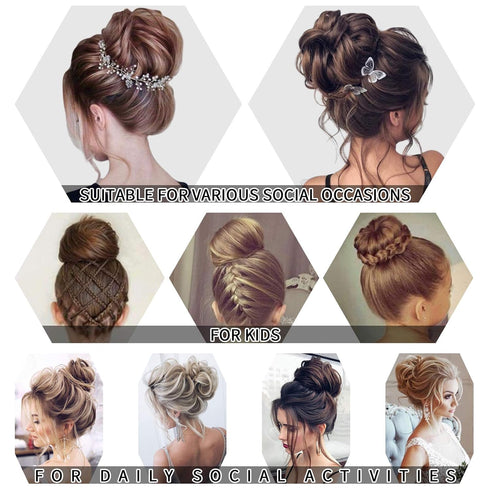 Messy Bun Hair Piece, Thick Updo Scrunchies Hair Extensions for Women, Dark Auburn