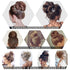Messy Bun Hair Piece, Thick Updo Scrunchies Hair Extensions for Women, Dark Auburn