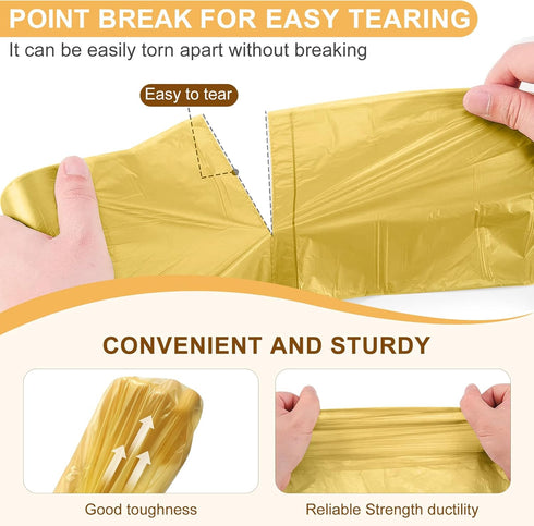 5 Rolls Small Trash Bags, 2.6 Gallon, 100 Count, Durable Plastic Bags for Kitchen Office Home