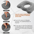 Leinuosen 2 Pcs Inflatable Seat Cushion, Portable Lift Donut Pillow for Tailbone Pain Relief, Gray