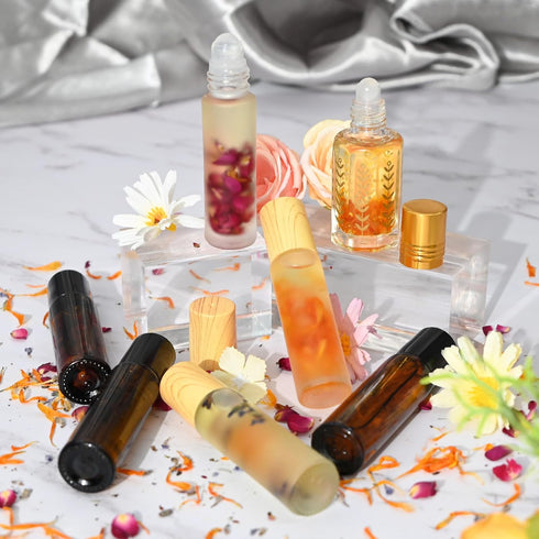 Set JUYRLE Roller Perfume Making Kit- DIY Perfume Making Kit, Make Your Own Roll-On Perfume with Essential Oil, Perfume