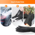 Thick Rubber Cleaning Gloves, 2 Pairs Black Medium Non-Slip Kitchen Gloves for Dishwashing