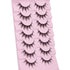 Manga Lashes Natural Look False Eyelashes, 3D Volume Mink Wispy Fluffy Spiky Pack, Korean Japanese Cosplay, 7 Pairs by