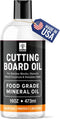 Food Grade Mineral Oil for Wood Cutting Board, 16oz, Food Safe USP Certified Cutting Board Oil