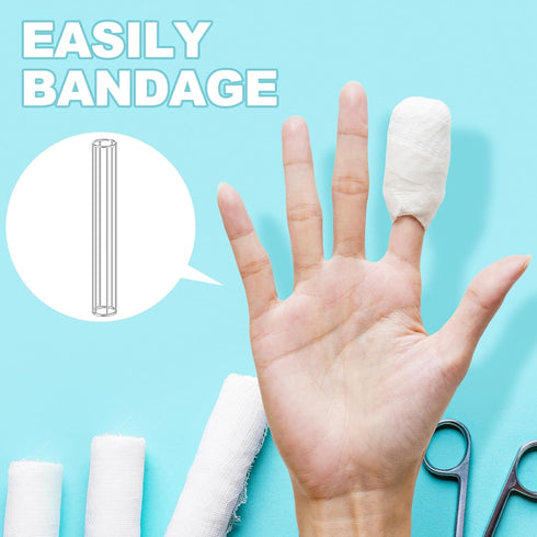 Zonon 4 Pcs Metal Cage Applicator, Tubular Gauze Bandage Applicator Tube for Fingers (1.18 x 7.5 Inch)