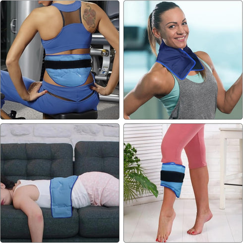 MR.ICE Neck Ice Pack for Injuries, Reusable Cold Pack for Neck - Gel Ice Pack for Neck and Shoulders with Plush Backing
