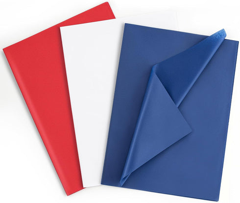 Simetufy Red White and Blue Tissue Paper, 115 Sheets 14 x 20 Inches for Patriotic Gift Wrapping
