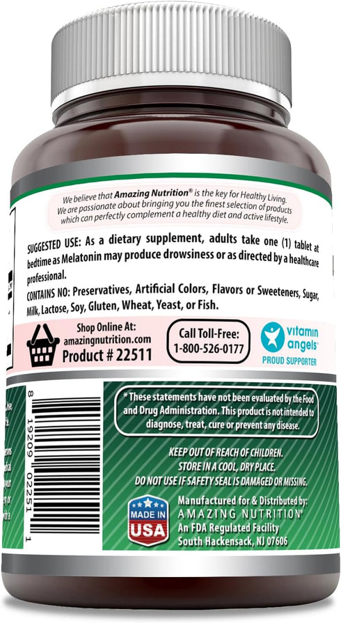 Amazing Formulas Melatonin Supplement, 10 Mg per Serving, 360 Tablets, Non-GMO