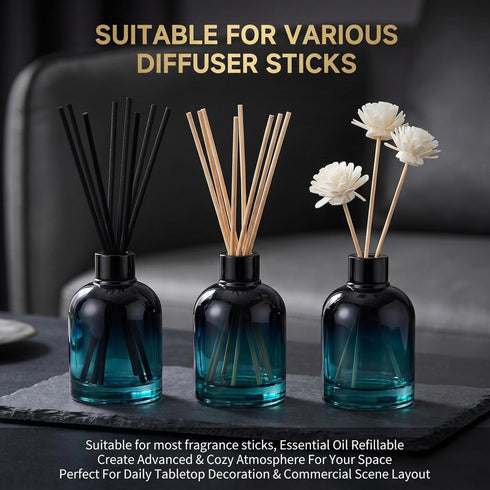 UPSTORE 150ml 5oz Empty Glass Diffuser Bottles Aromatherapy Essential Oil Bottles for DIY Diffusers Refillable Gradient