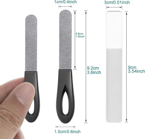 Toenail File for Thick Toenails, 3.6 Inch Double Sided Nail Files, 180 Grit Emery Boards, 1 PACK-BF01